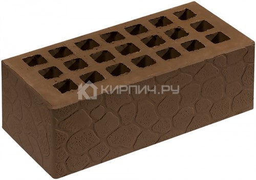 Кирпич для фасада коричневый полуторный черепаха М-150 Саранск