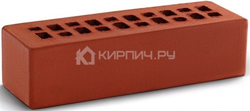 Кирпич евро размер красный гладкий М-150 КС-Керамик в 