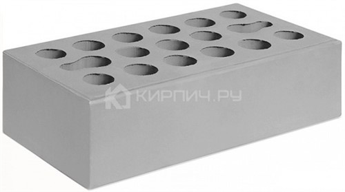 Кирпич для фасада серебро одинарный гладкий М-150 Керма