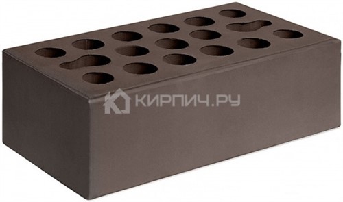 Кирпич для фасада шоколад полуторный гладкий М-150 Керма