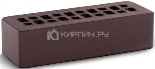 Кирпич для фасада темный шоколад евро гладкий М-150 КС-Керамик