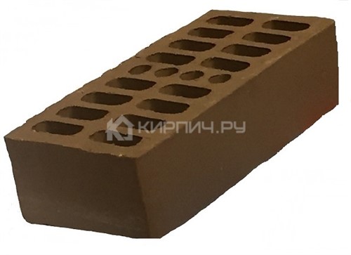 Кирпич облицовочный темный шоколад одинарный гладкий М-150 Кострома