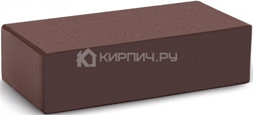Кирпич облицовочный темный шоколад одинарный гладкий полнотелый М-300 КС-Керамик в 