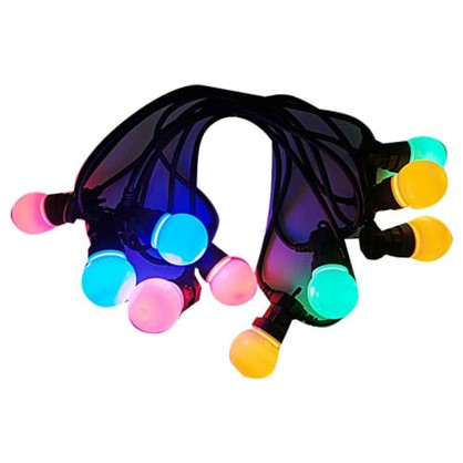Гирлянда-шнур 10 шаров без блока питания 50 LED ламп цвет мультиколор в 