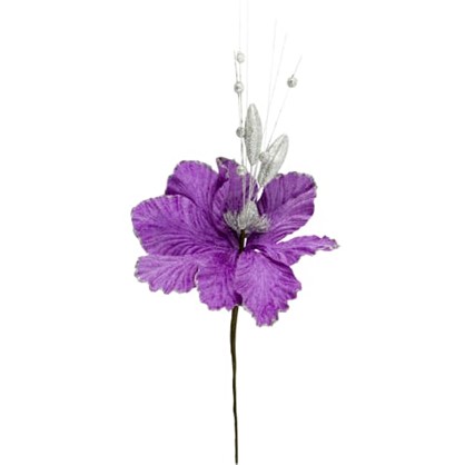 Украшение На Спице Цветок 40 См Цвет Фиолетовый в 