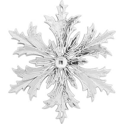 Украшение Елочное Снежинка Кристалл С Камнем 11 См Цвет Серебристый