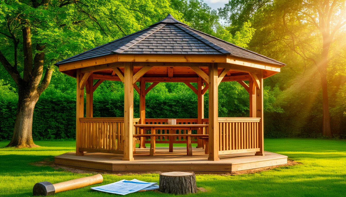 Строительство беседки из дерева своими руками: пошаговая инструкция и чертежи